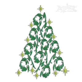 Schnauzer Dog Christmas Tree Machine Embroidery Designs