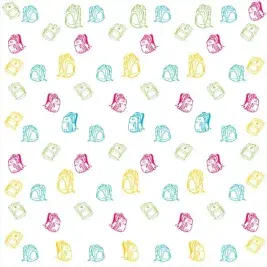 School Backpack Seamless Pattern 
