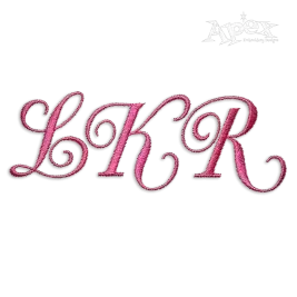 Script Curl Machine Embroidery Font by Apex Designs