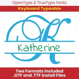 Script Split TrueType Font 