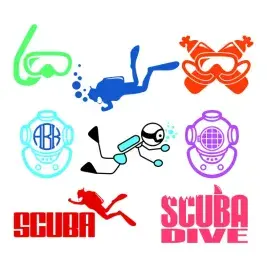 Scuba Dive Cuttable Designs