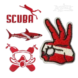 Scuba Diver Diving Pack Machine Embroidery Designs by Apex