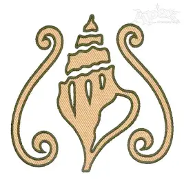 Sea Shell Applique Embroidery Design