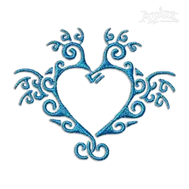 Kissing Seahorse Heart Shaped Machine Embroidery Design | Apex