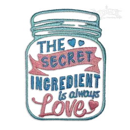 Secret Ingredient is Love Machine Embroidery Design