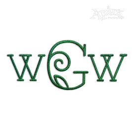 Serif Roll Machine Embroidery Fonts