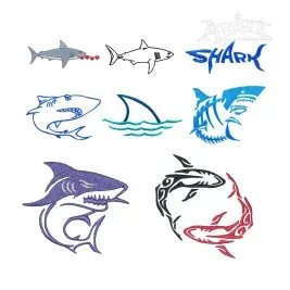 Shark Beach Pack Machine Embroidery Designs by Apex