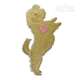 Shih Tzu Dog Silhouette Machine Embroidery Design by Apex