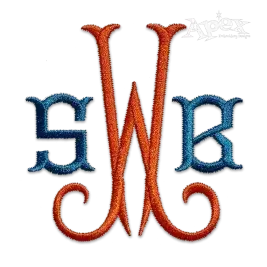 Shirley Monogram Embroidery Font