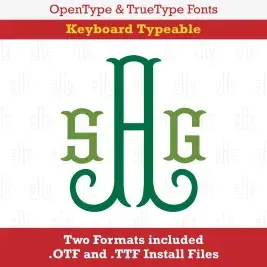 Shirley Monogram TrueType Font