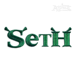 Shrek Alphabet Letters Machine Embroidery Font - Apex