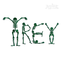 Skeleton Bones Machine Embroidery Font - Apex Trey