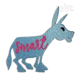 Smart Ass Donkey Silhouette Machine Embroidery Designs.