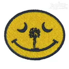 Smiling Palmetto Moon SC South Carolina Emboirdery Design