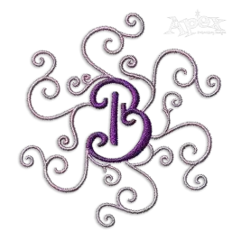 Snow Scroll Two Color Monogram Font by Apex Designs Letters