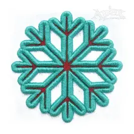 Snowflake 3D Puff Embroidery Design