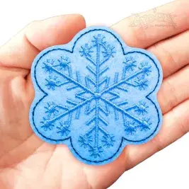 Snowflake Flower Feltie ITH Embroidery Design
