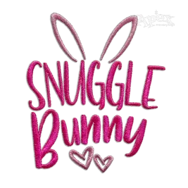 Snuggle Bunny Ears Machine Embroidery Design - Apex Digitized