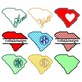 South Carolina Home State Cuttable Designs
