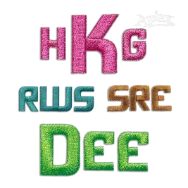 Spaceman Block Machine Embroidery Font by Apex