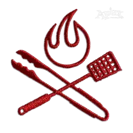 Chef Grilling Machine Embroidery Design by Apex Designs Digitized