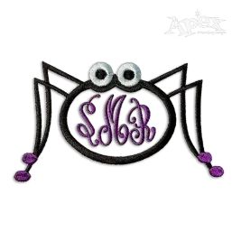 Spider Applique Frame Monogram Embroidery Design | Apex