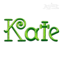Spiral Circle Machine Embroidery Font by Apex Design