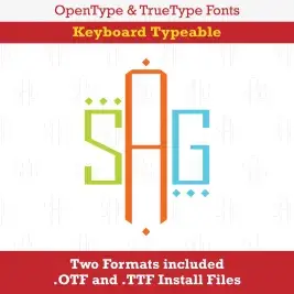 Square Dots Monogram TrueType Font