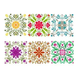 Square Floral Decor SVG Cuttable Design