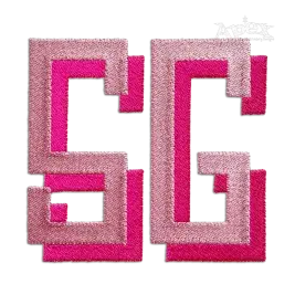 Stacked Shadow Embroidery Font SG Block