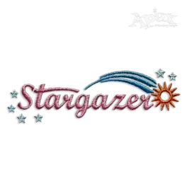 Astronomy Stars Machine Embroidery Design by Apex