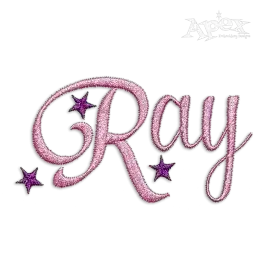 Stars Script Alphabet Letters Machine Embroidery Font by Apex Star