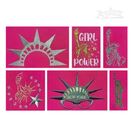 Statue of Liberty NYC New York City Machine Embroidery Designs by Apex All