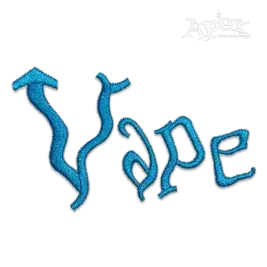Steam Vape Machine Embroidery Fonts