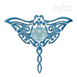 Stingray Fish Art Machine Embroidery Design