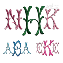 Stylish Bamboo Monogram Machine Embroidery Font by Apex All
