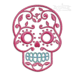 Day of the Dead Mexican Sugar Skull Machine Embroidery Design