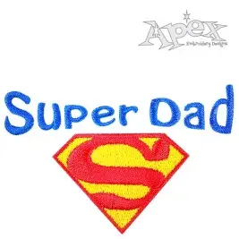 Super Dad Embroidery Design #2