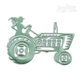 Super Farmer with Farm Tractor Machine Embroidery Design by Apex