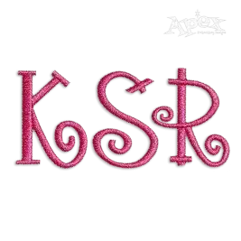 Suzie Q Machine Embroidery Font by Apex Designs