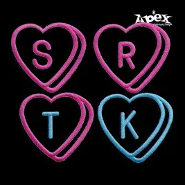 Sweet Heart Candy Embroidery Font by Apex SR