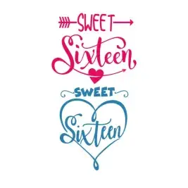Sweet Sixteen SVG Cuttable Design