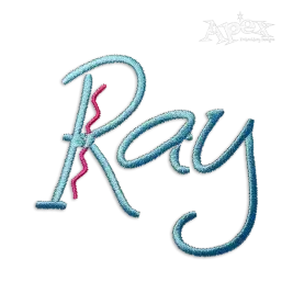 Swirl Fun 2-Color Embroidery Font by Apex Designs