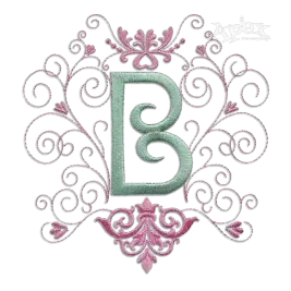 Swirling Flourish Decor Frame Machine a Embroidery Design by Apex