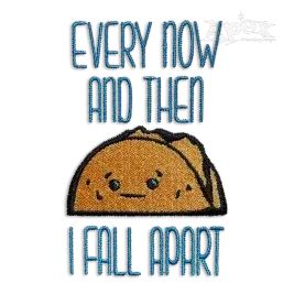 Taco Fall Apart Machine Embroidery Design by Apex