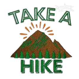 Take a Hike Machine Embroidery Design by Apex