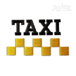 Taxi Sign Yellow Machine Embroidery Design by Apex