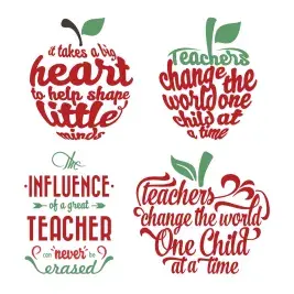 Teacher Teachers Appreciation Quotes Pack SVG Cuttable Design