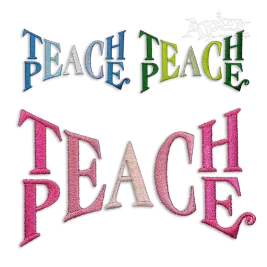 Teach Peace Logo Machine Embroidery Design - Apex All