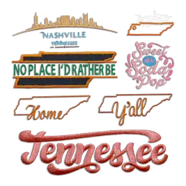 Tennessee TN State Machine Embroidery Designs Digitized by Apex